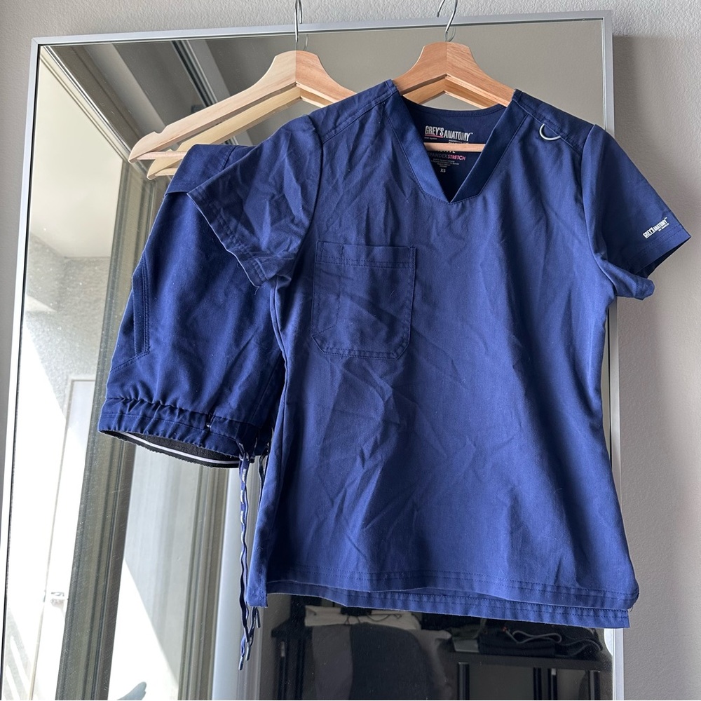 Grey's Anatomy Blue Scrub Set Top